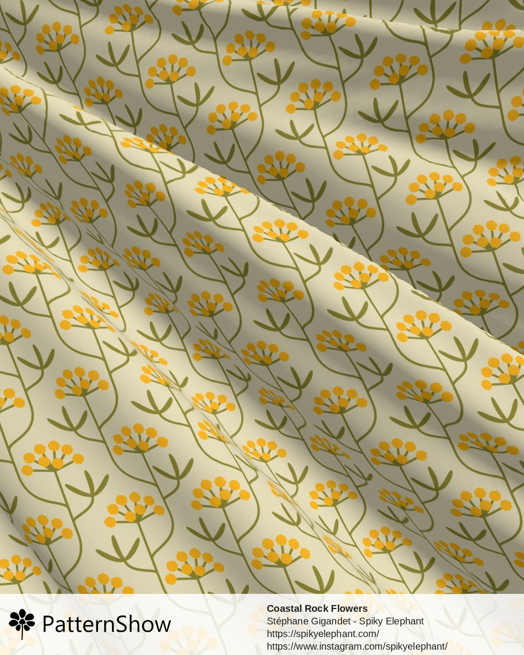 Coastal Rock Flowers - coastal-rock-flowers.orange-yellow-olive-green-cream.3600x5400