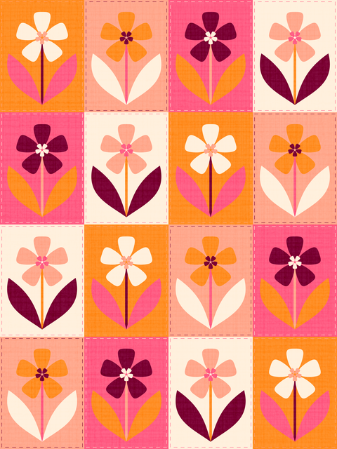 Hot Pink Tangerine Orange Cream