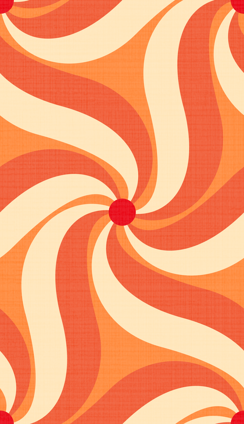 Mod Orange Peach Salmon Red Cream