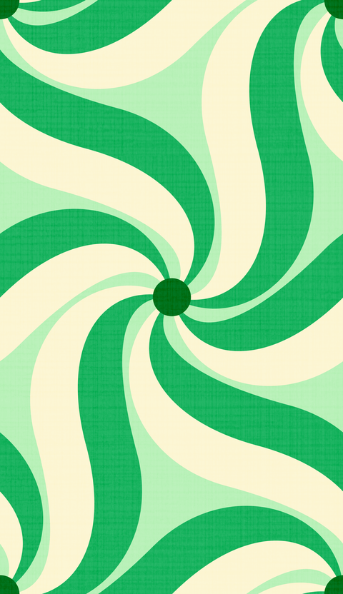 Fun Mid Mod Green Yellow Cream