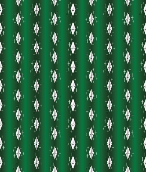 Silver and Green Foil