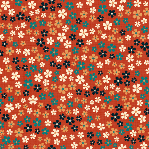 Teal Turquoise Rust Orange