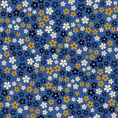 Navy Blue Ochre Mustard