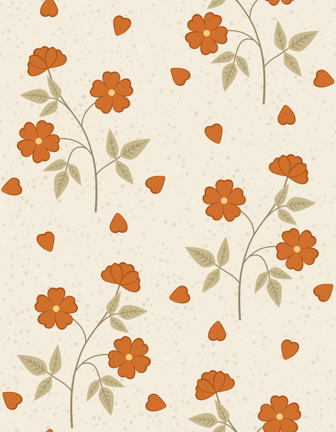 Burnt Orange on Cream