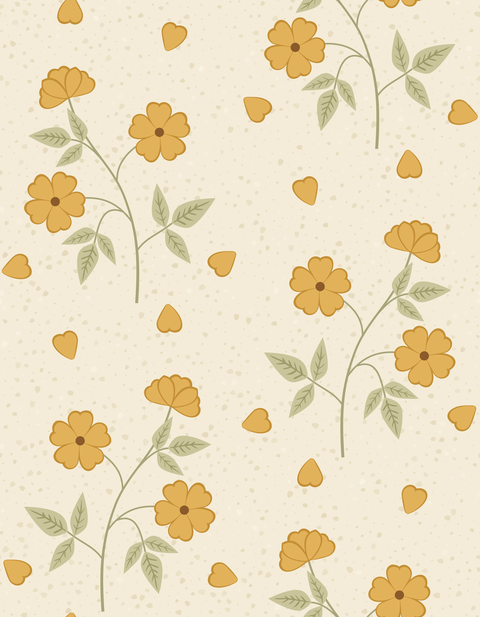 Butterscotch Yellow on Cream