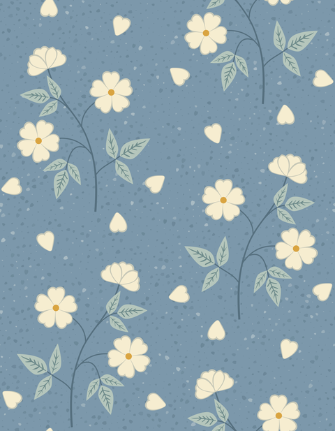 Dusty Blue and Butterscotch