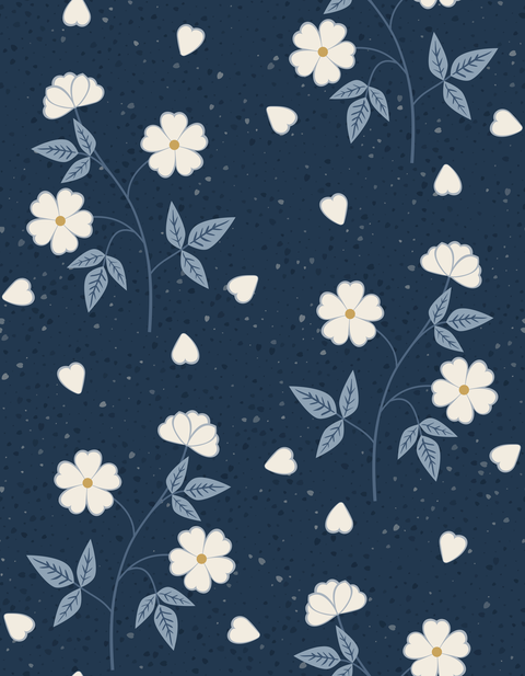 Navy Grasscloth