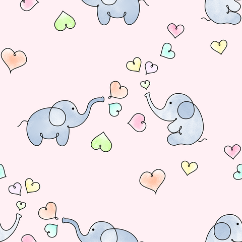 Soft Baby Pink Background, Rainbow Pastel Colors