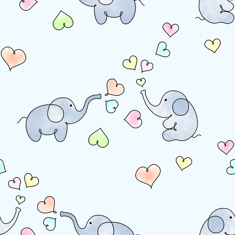 Soft Baby Blue Background, Rainbow Pastel Colors