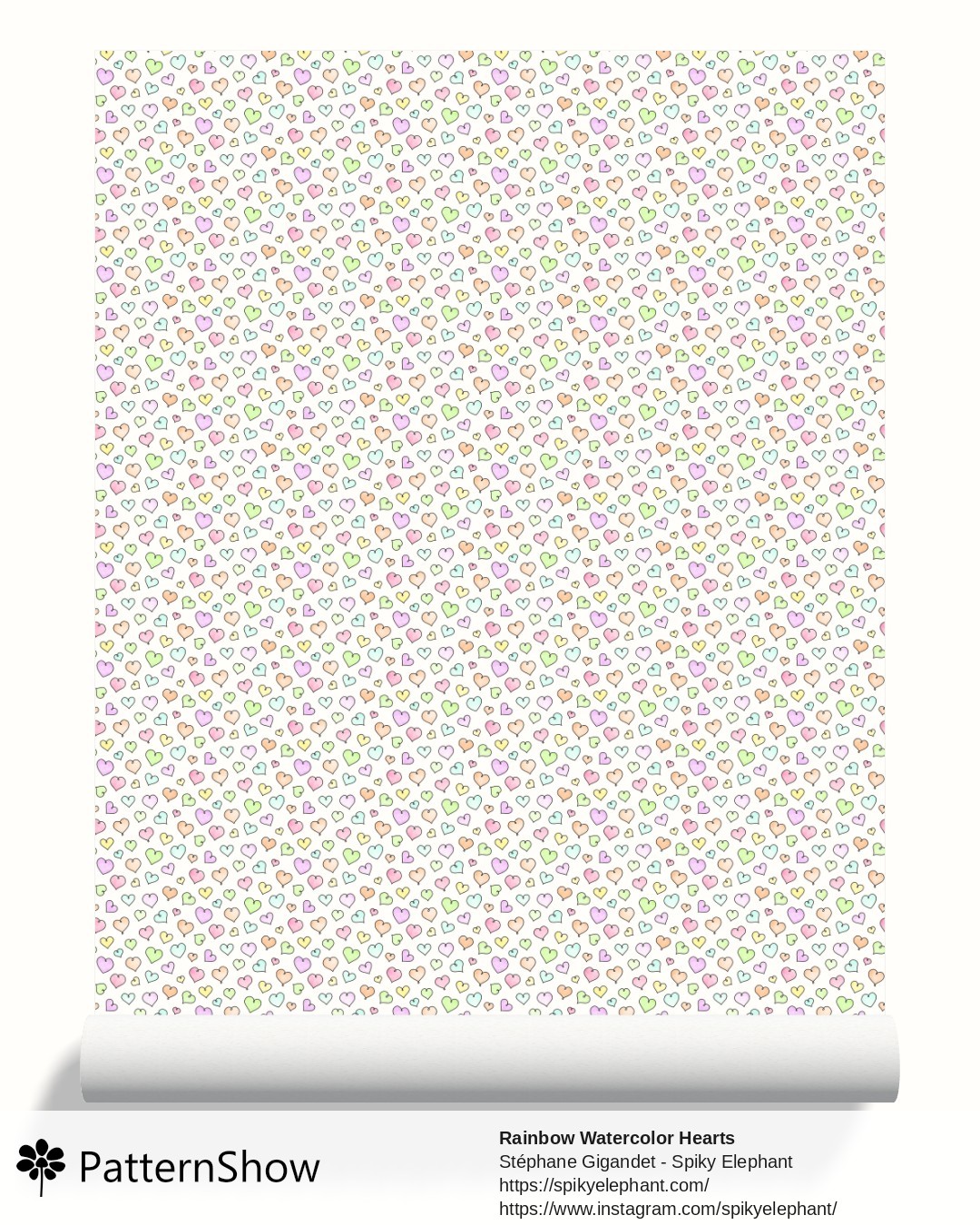 Rainbow Watercolor Hearts wallpaper - Rainbow Watercolor and White