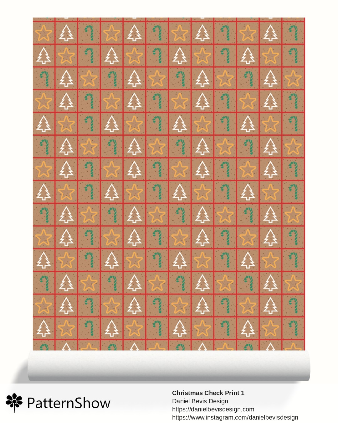 Christmas Check Print 1 wallpaper - Festive Merriment & Gingerbread