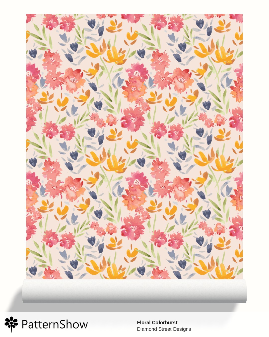 Floral Colorburst wallpaper - Bright floral