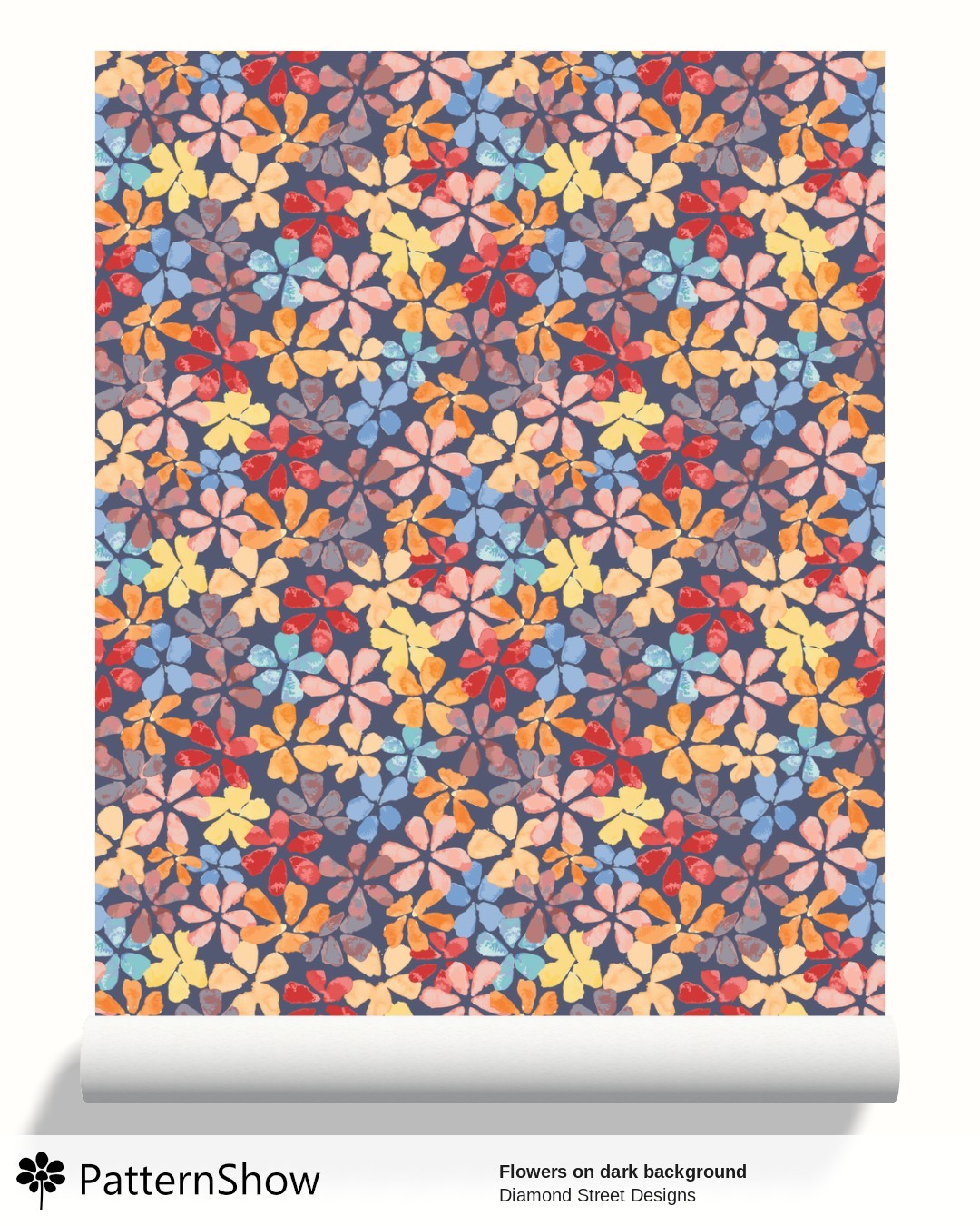 Flowers on dark background wallpaper - dark florals