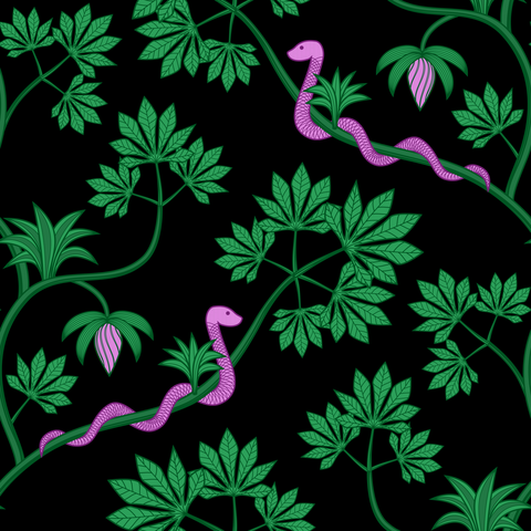 Purple Pink Jungle Green Moody Black