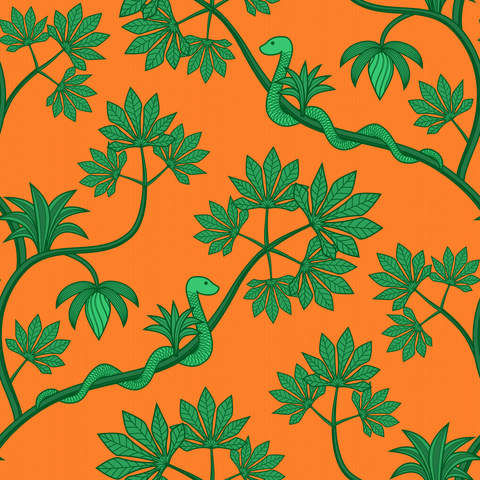 Jungle Green Warm Orange