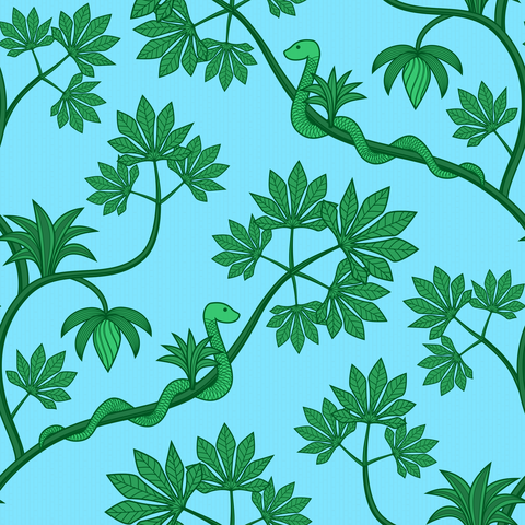 Forest Green Light Blue Sky