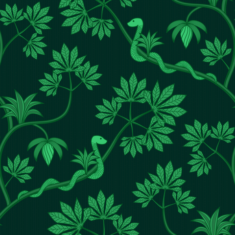 Amazon Jungle Green Dark Moody
