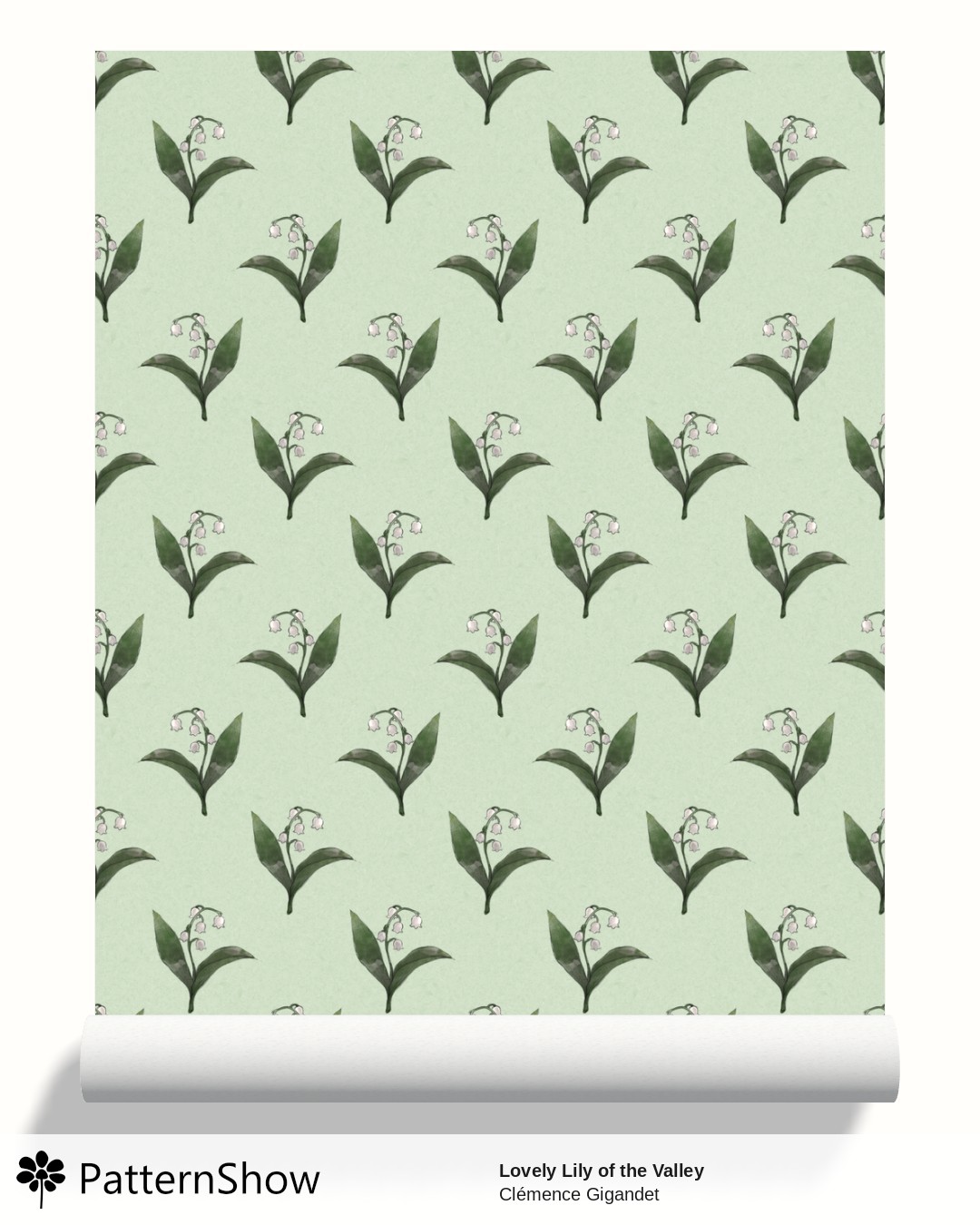 Lovely Lily of the Valley wallpaper - Light Tea Green