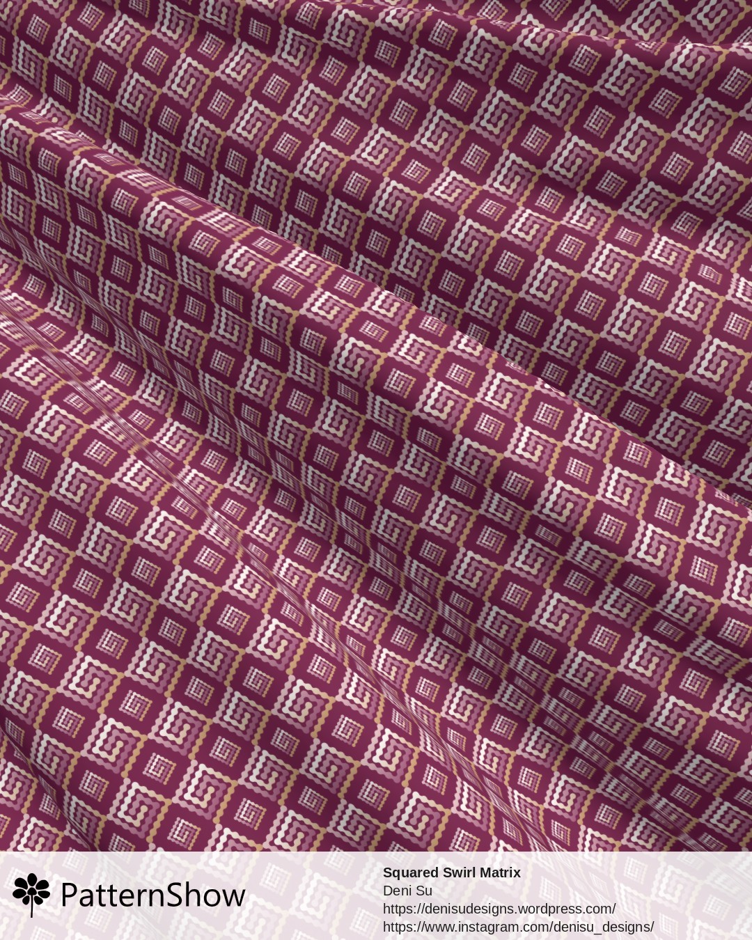 Squared Swirl Matrix - Magenta