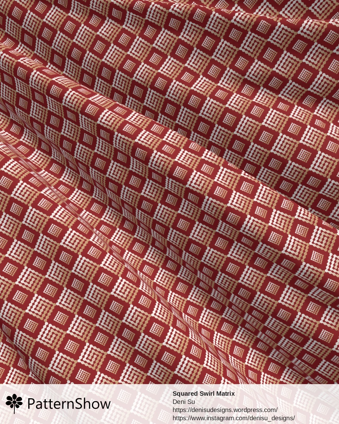 Squared Swirl Matrix - Red