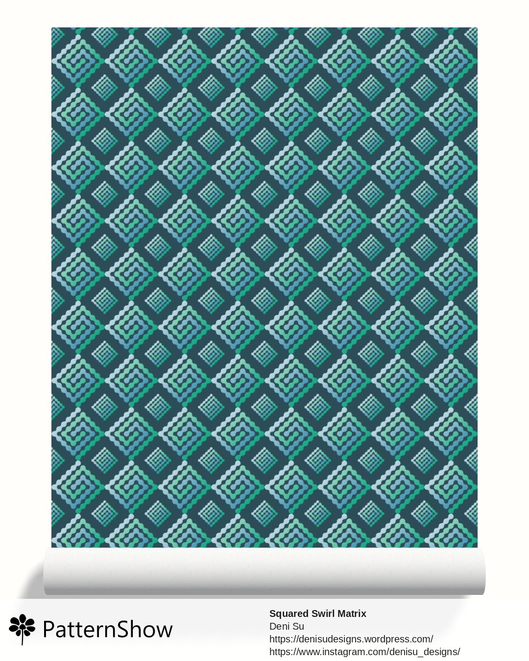 Squared Swirl Matrix wallpaper - Blue