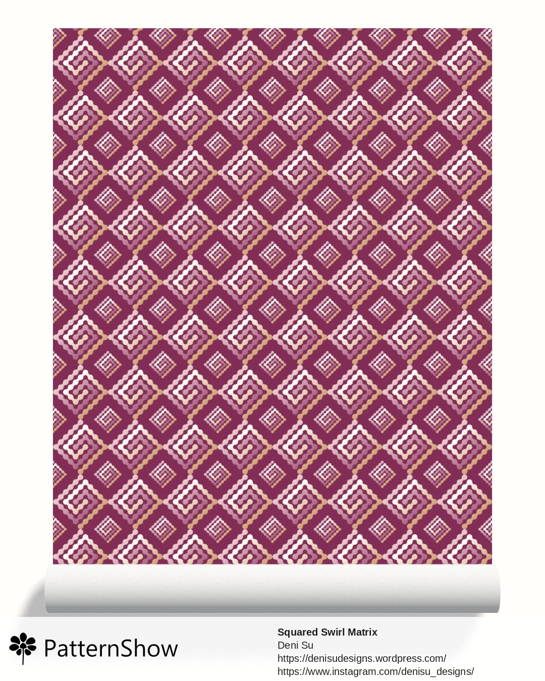 Squared Swirl Matrix wallpaper - Magenta