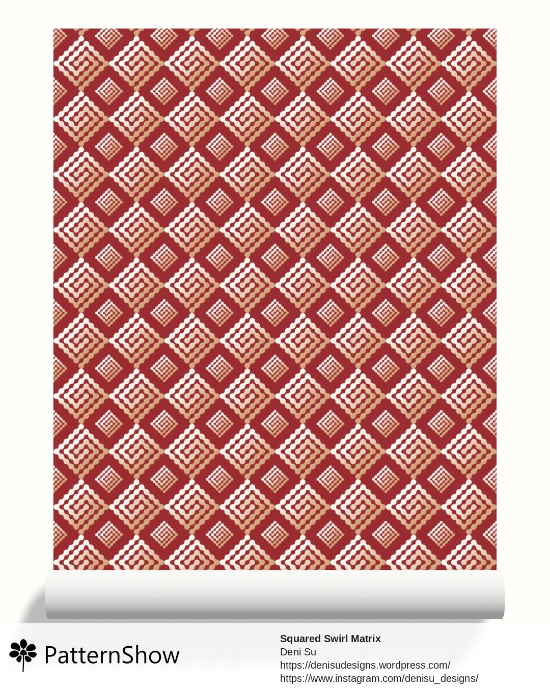 Squared Swirl Matrix wallpaper - Red