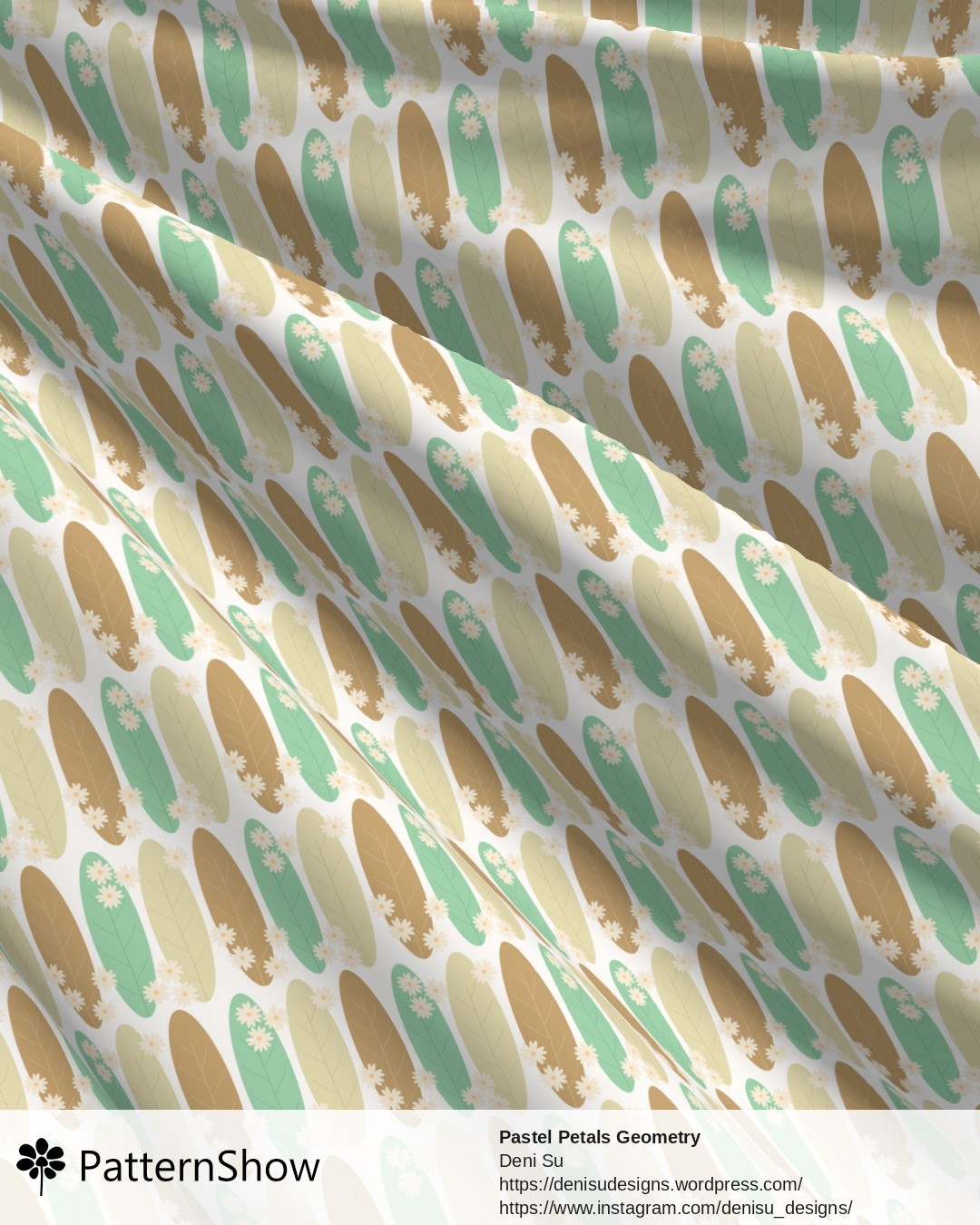 Pastel Petals Geometry - White