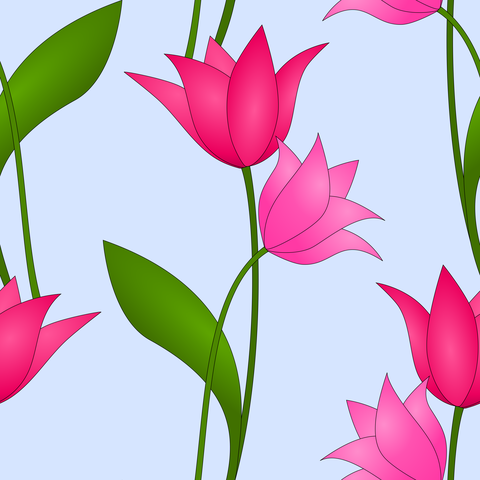 Magenta Red Rose Pink on Light Blue