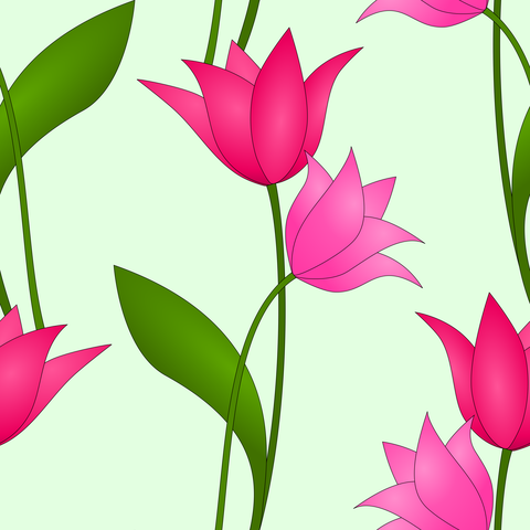 Magenta Red Rose Pink on Light Green