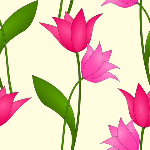 Magenta Red Rose Pink on Light Yellow