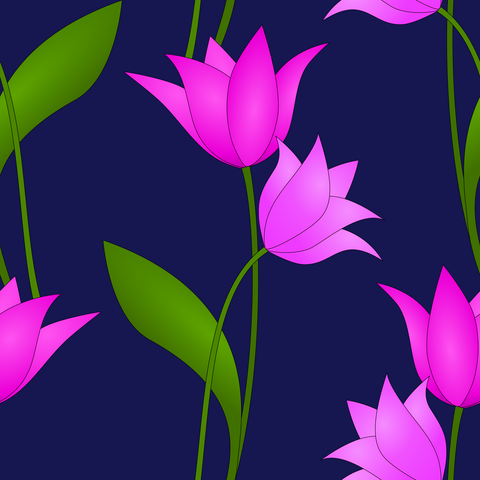 Purple Mauve Pink Violet on Navy Blue