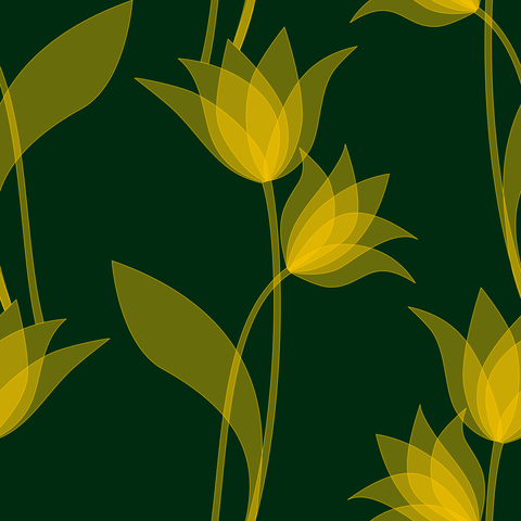 Golden Yellow on Dark Emerald Green
