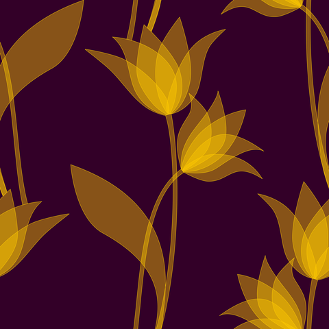 Golden Yellow on Dark Purple Burgundy
