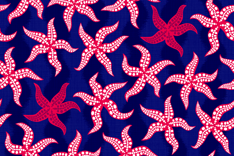 Fuchsia Magenta White Deep Blue