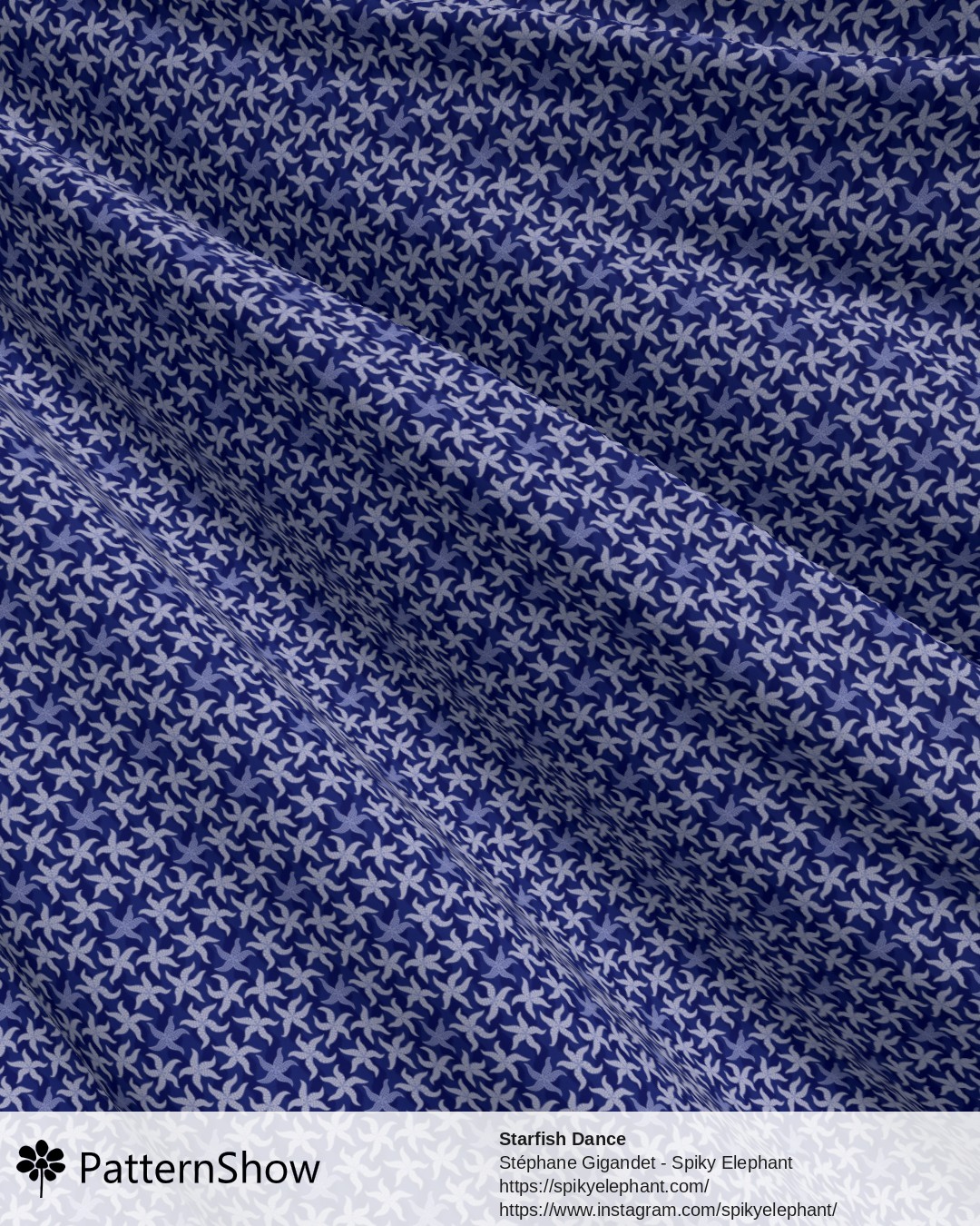 Starfish Dance - Indigo Ocean Blue Shades