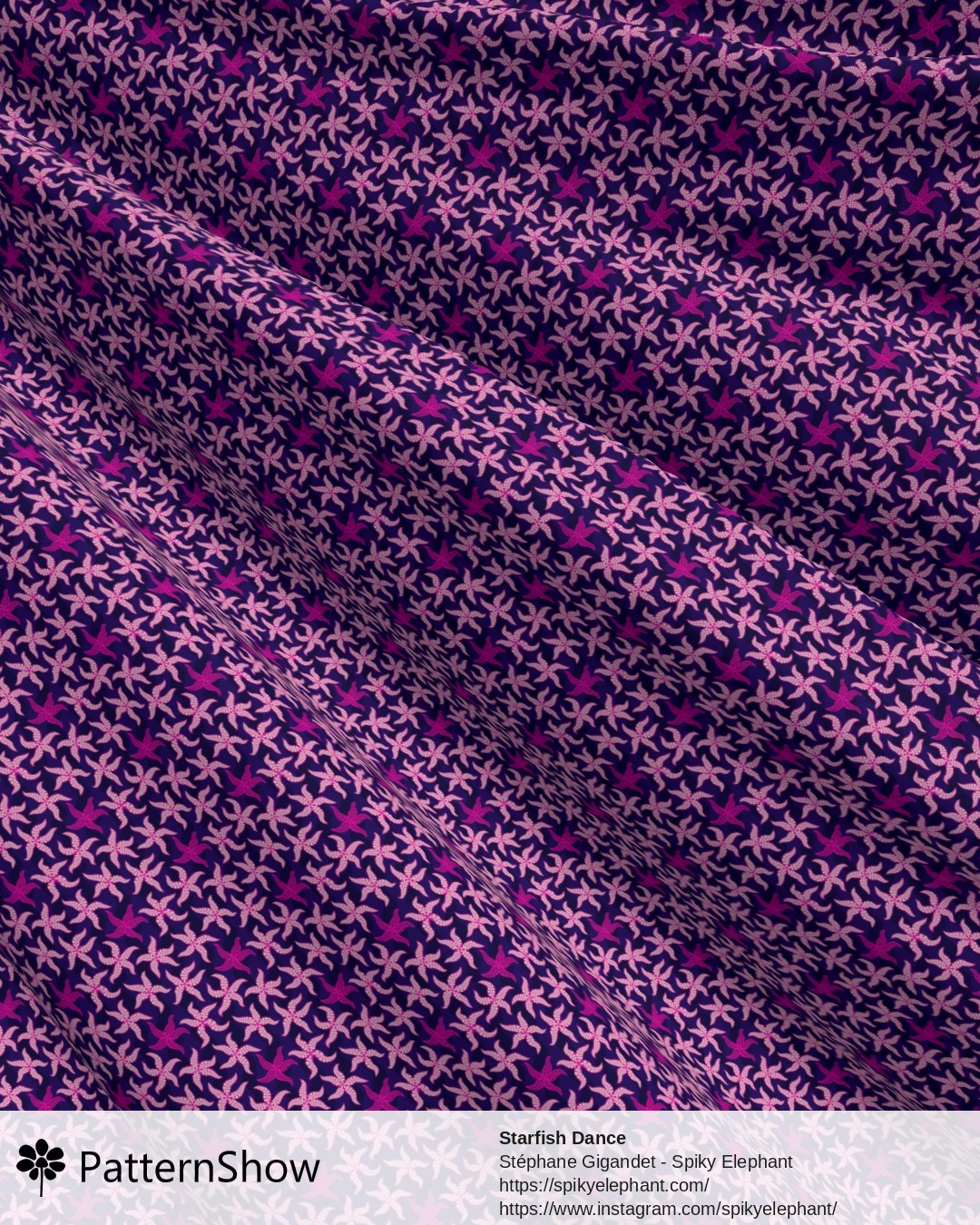 Starfish Dance - Hot Pink Purple White Navy Blue