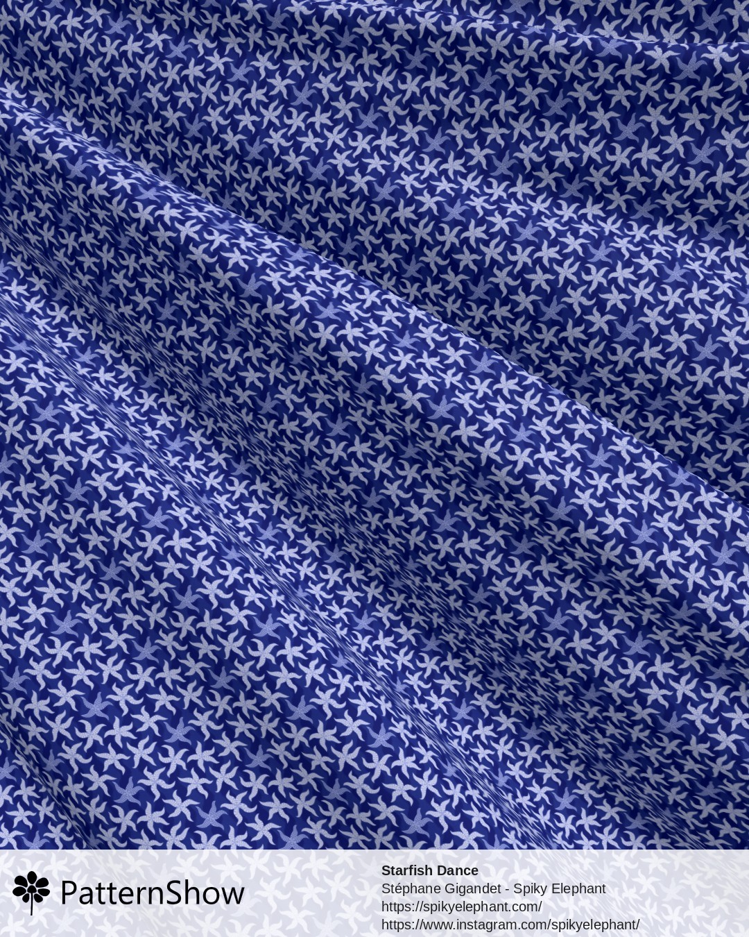 Starfish Dance - Indigo Ocean Blue Shades