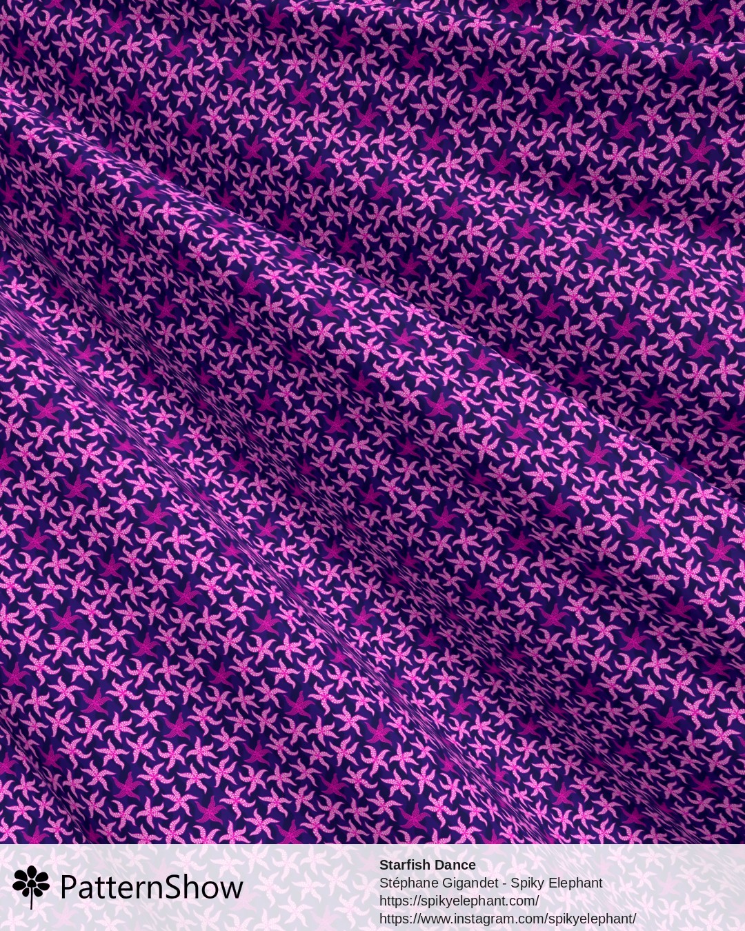 Starfish Dance - Hot Pink Purple White Navy Blue