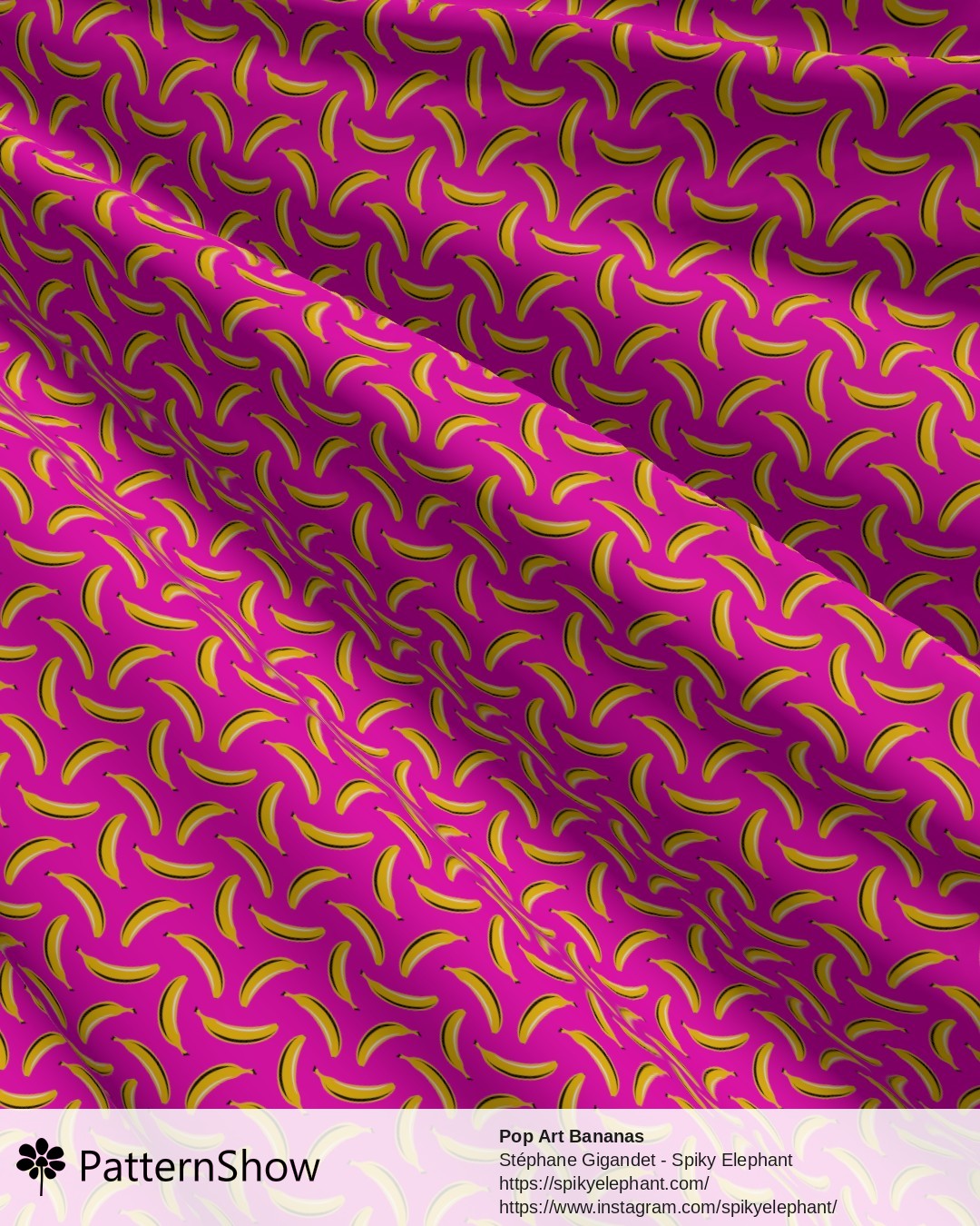 Pop Art Bananas - Hot Pink