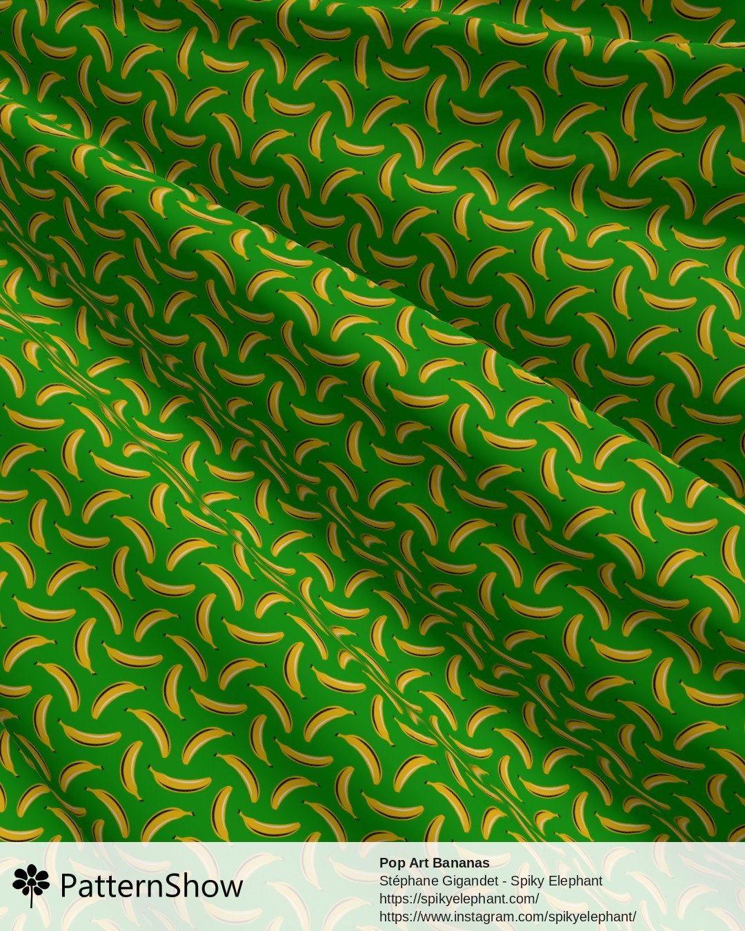 Pop Art Bananas - Jungle Green