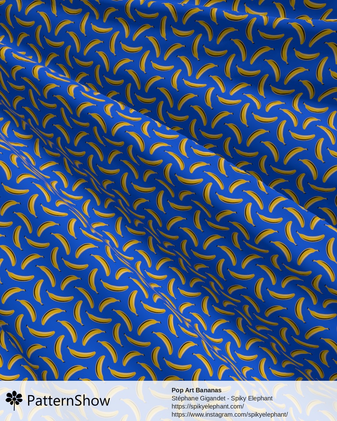 Pop Art Bananas - Electric Blue