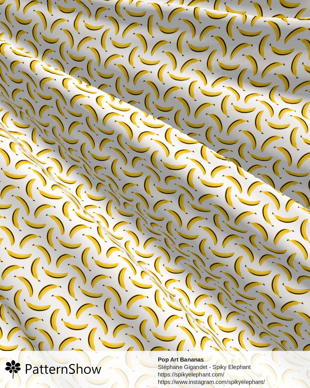 Pop Art Bananas - White