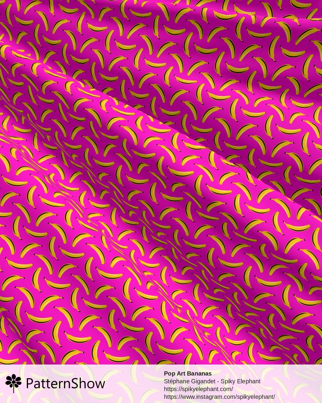Pop Art Bananas - Hot Pink
