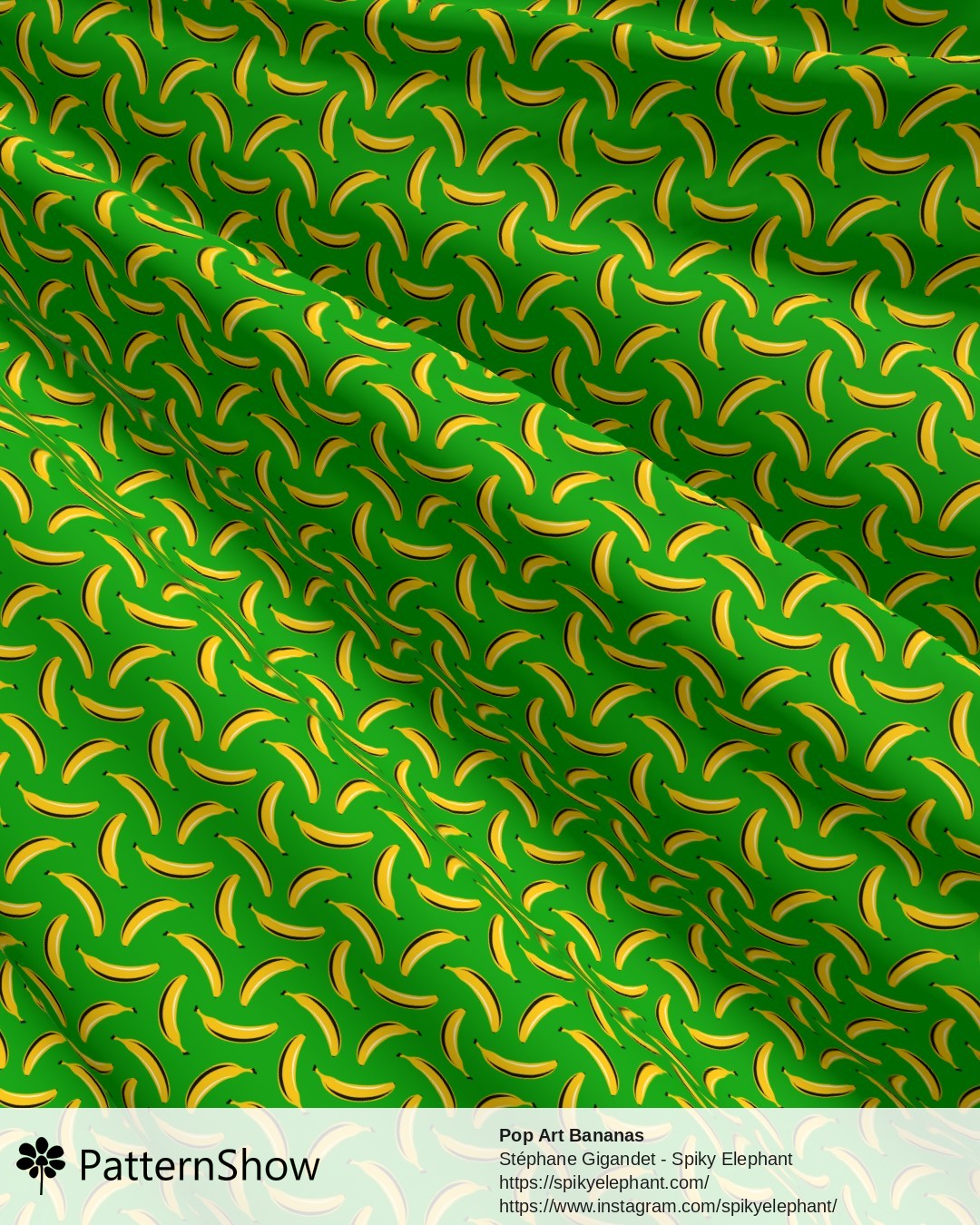 Pop Art Bananas - Jungle Green