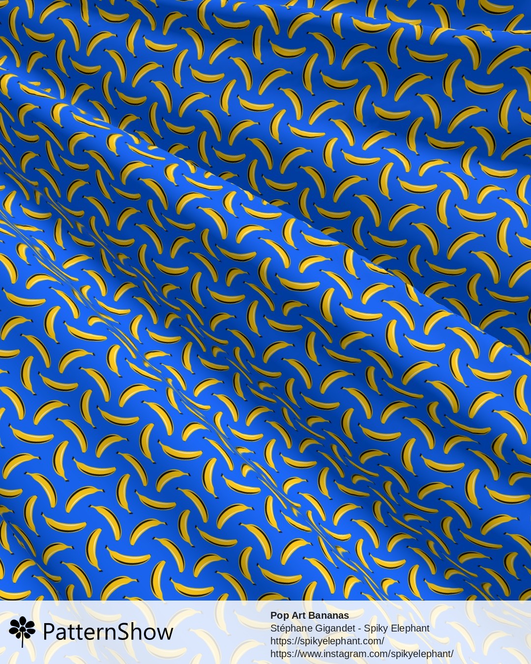 Pop Art Bananas - Electric Blue