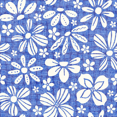 Royal Blue and White