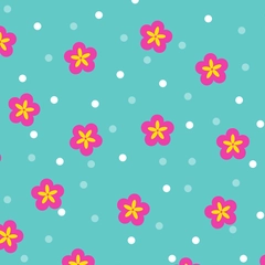 Bloomy Beach Time - Turquoise Blue