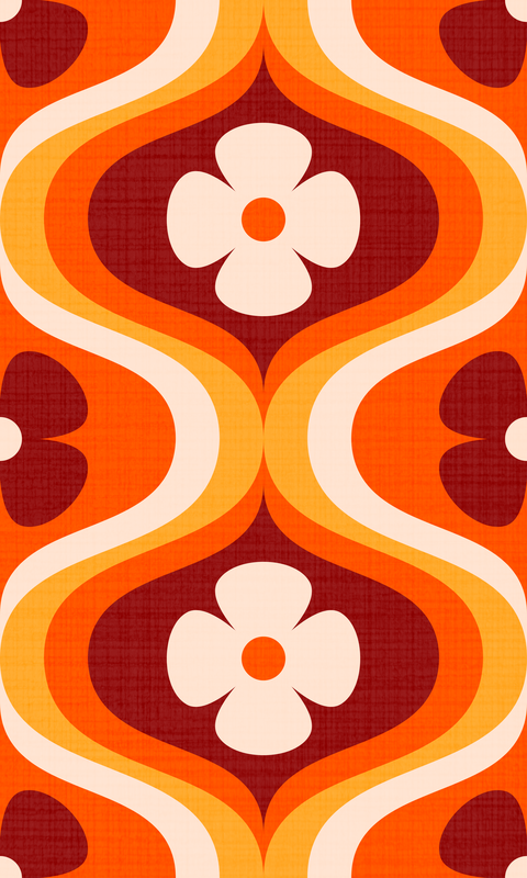 Orange, Brown, Golden Yellow, White Cream