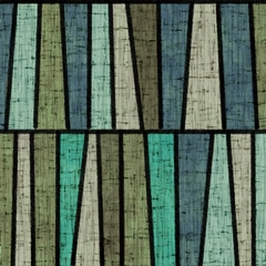 Mid Century Modern Book Stacks  - Green